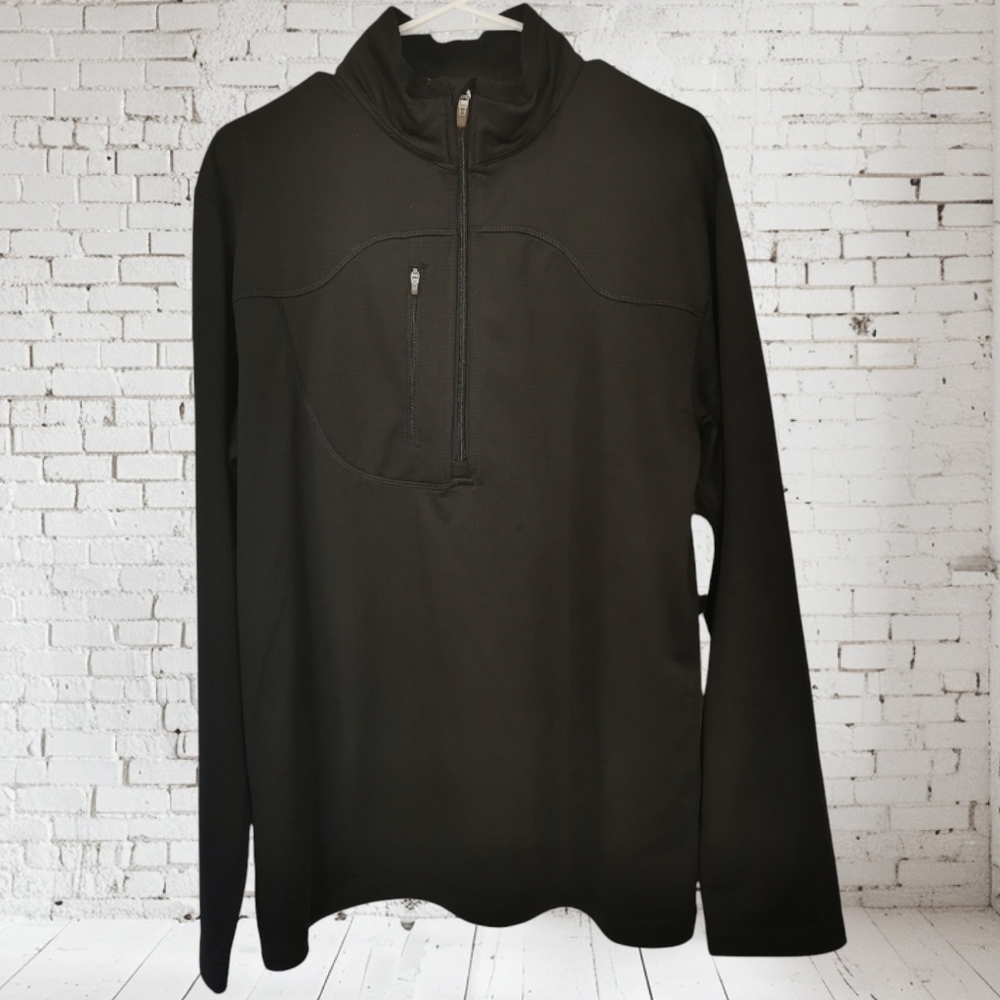 NWT Ultra Club 1/2 Zip Long Sleeve Athletic Pullover Black Sz M Open To Offers